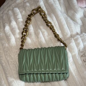 Montana West Sage Green Quilted Handbag